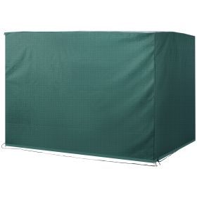 3-Seater Patio Swing Cover, Outdoor Garden Furniture Protection Hammock Cover Waterproof 85" X 61" X 59", Dark Green
