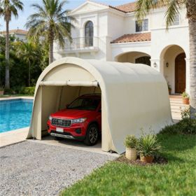 Car shed, portable garage, rain shelter, beige