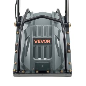 VEVOR Plate Compactor, 130W Output Electric Ground Rammer, 5 kN Force, 3.9 in Depth, 16 m/min Speed, 3304 sq.ft/h Efficiency