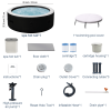 Large hot tub for 5 to 6 People, Portable Outdoor spa with 150 airjets and 1 Thermal Cover Massage hot tub for Patio Garden and Outdoors