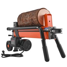 VEVOR Electric Log Splitter, 6.5 Tons Electric Wood Splitter, 1500W 15 Amp Motor, Portable Firewood Splitting Machine with 6" Wheels