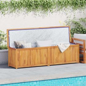 Garden Box Natural Wood Solid Teak Wood 78.7x19.7x21.7 in