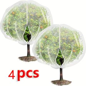 4pcs Large Fruit Tree Netting Covers with Zipper & Drawstring Closure47.2x70.8 Inch Heavy-Duty PE Bird & Squirrel Proof Net