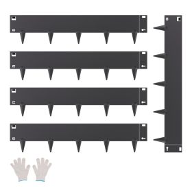 VEVOR Steel Landscape Edging, 5 Packs 39 x 5 in Rust-Resistant Metal Landscape Edging, Bendable Garden Edging Border, Heavy Duty Lawn Edging