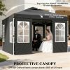 Rain shelter, car shed, camping shed, pavilion, Dark Gray