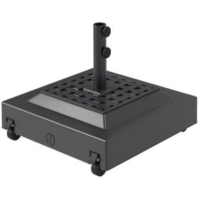 Outdoor Umbrella Stand Base With Wheels, Heavy Duty Patio Umbrella Base, Filled Up To 143lbs With Stand Or 112lbs With Water, Patio Umbrella Hold (Option: Black)