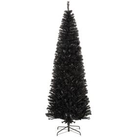 8 FT Artificial Christmas Tree Pencil Xmas Tree with Stand, 1168 Tips, Holiday Home Indoor Decoration for Party, Black (Option: Black-1120x230x240 mm)
