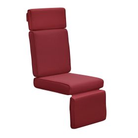 Patio Recliner Cushion,Replacement Cushion for Outdoor Recliner (Color: Red)